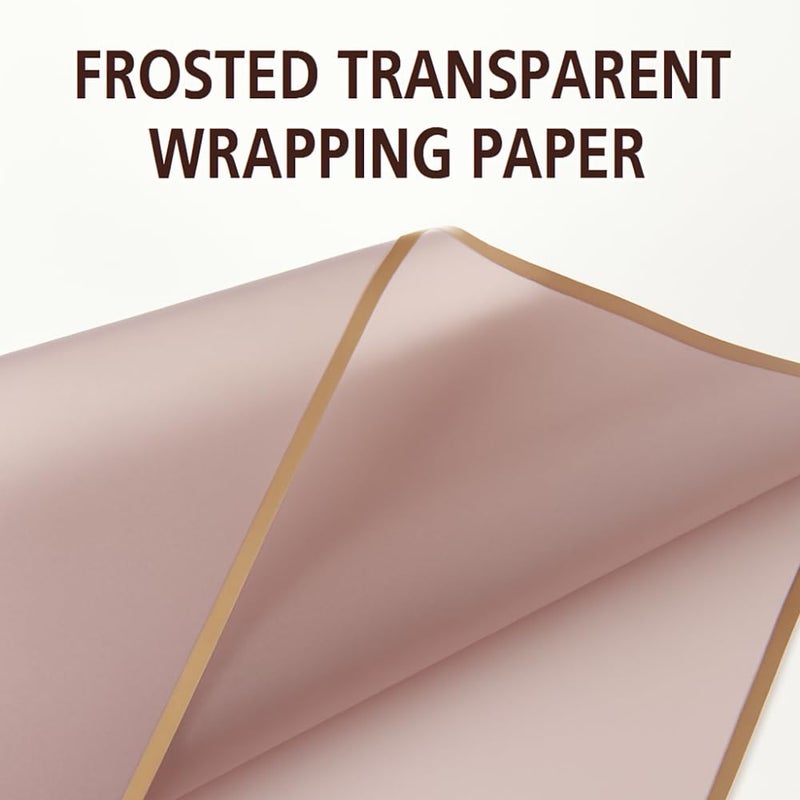BBJ WRAPS Waterproof Floral Wrapping Paper Sheets Fresh Flowers Bouquet Gift Packaging Korean Florist Supplies, 20 Sheets (Lotus Pink) - Image 3
